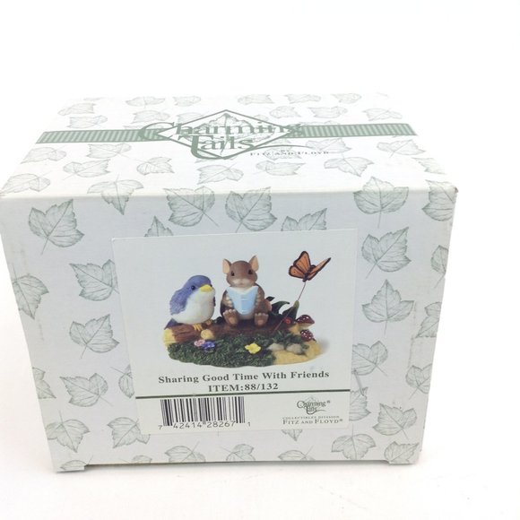 Fitz and Floyd Charming Tails Figurine "Sharing Good Time with Friends" - Picture 10 of 16